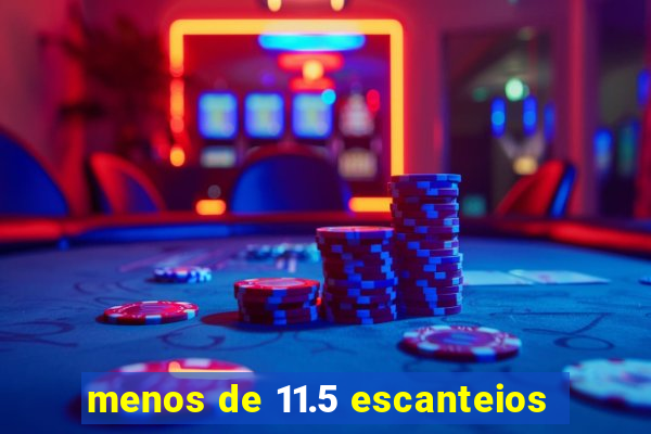 menos de 11.5 escanteios